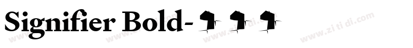 Signifier Bold字体转换 Signifier Bold字体转换